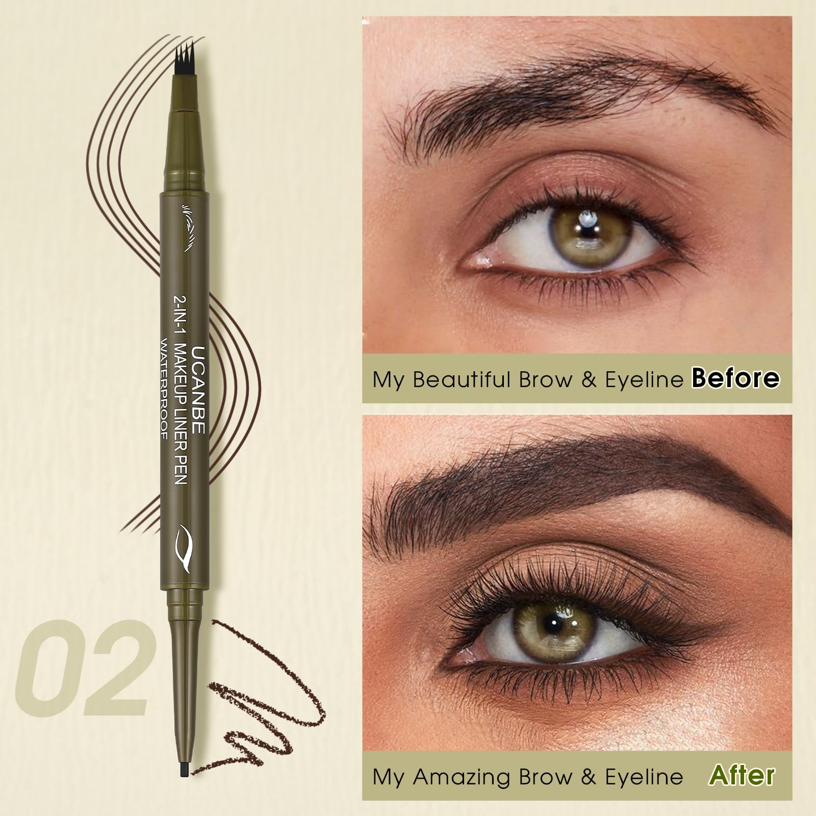 UCANBE gel eyeliner tip detail demonstrating creamy glide for precise definition