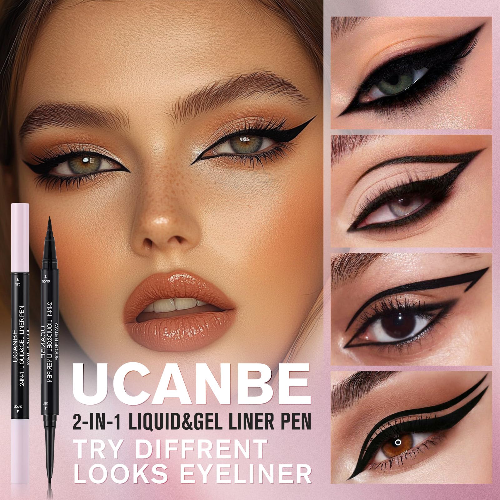 UCANBE gel pencil swatch showing smooth pigmented texture