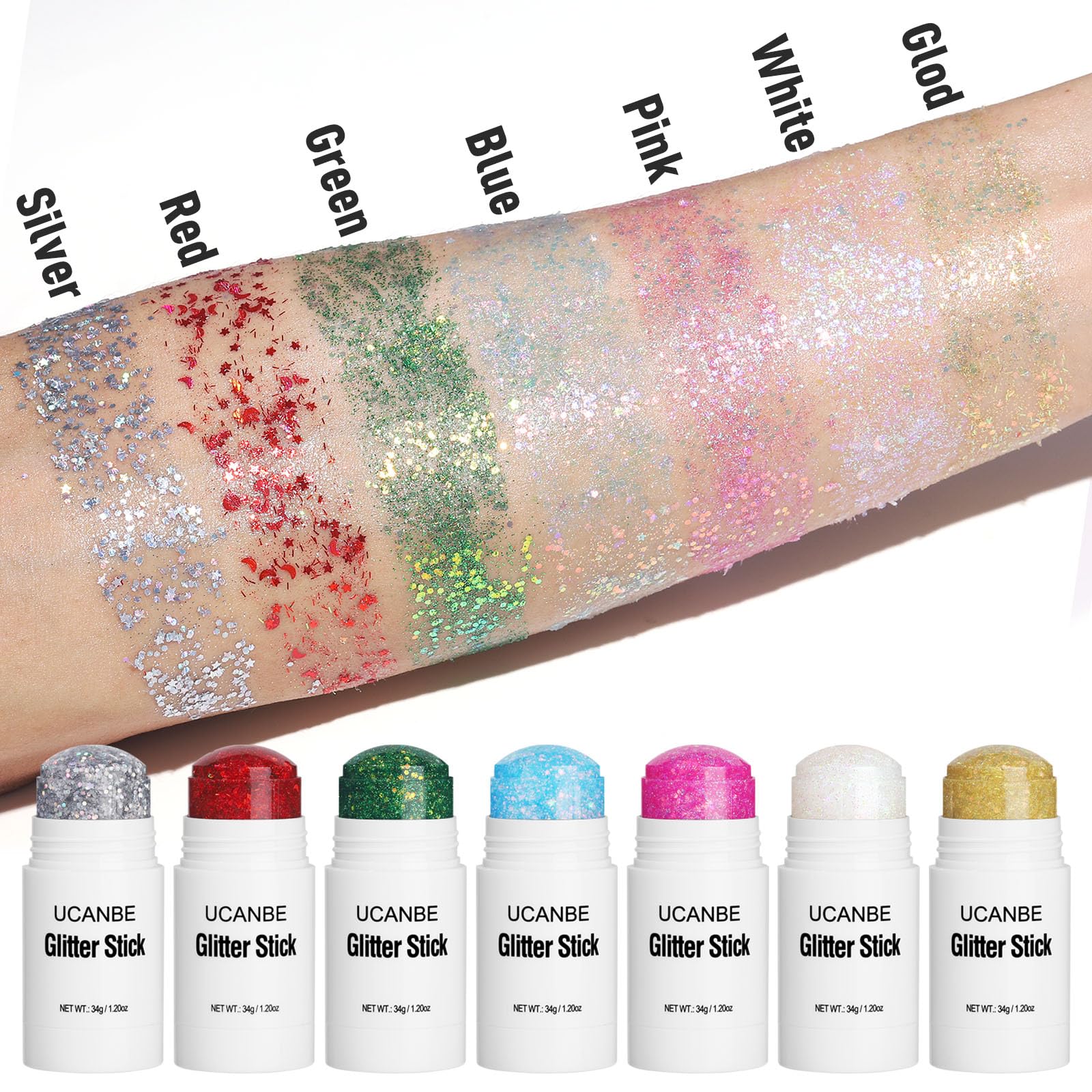 UCANBE streak applied to hair adding colorful reflective shine
