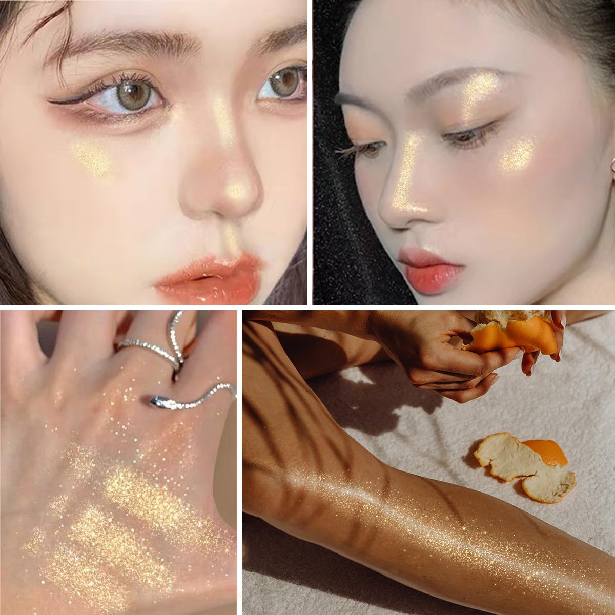 UCANBE highlighter on cheek adding luminous definition and hydration