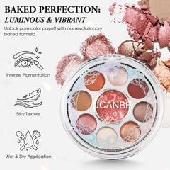 UCANBE palette tucked in a makeup bag for travel-ready convenience