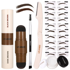 UCANBE kit layout showing all contents for quick brow shaping