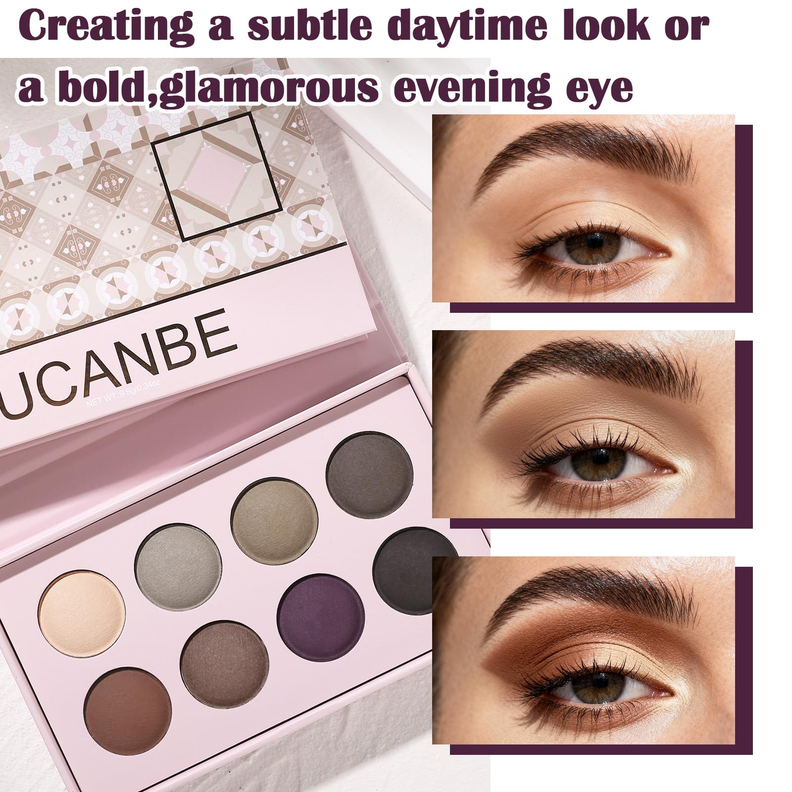 UCANBE label and shade names detail showing shade selection and organization