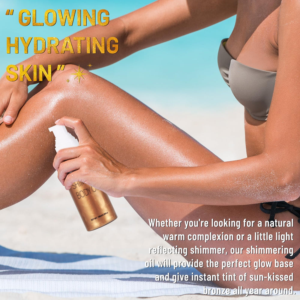 UCANBE on legs and arms in lifestyle shot, creates bronzed radiant skin
