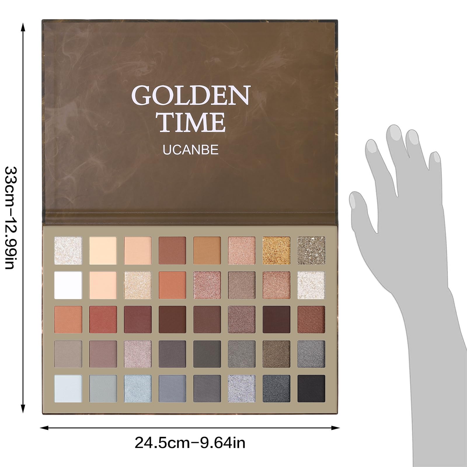 UCANBE applying shimmer on eyelid demonstrating buildable intensity benefit