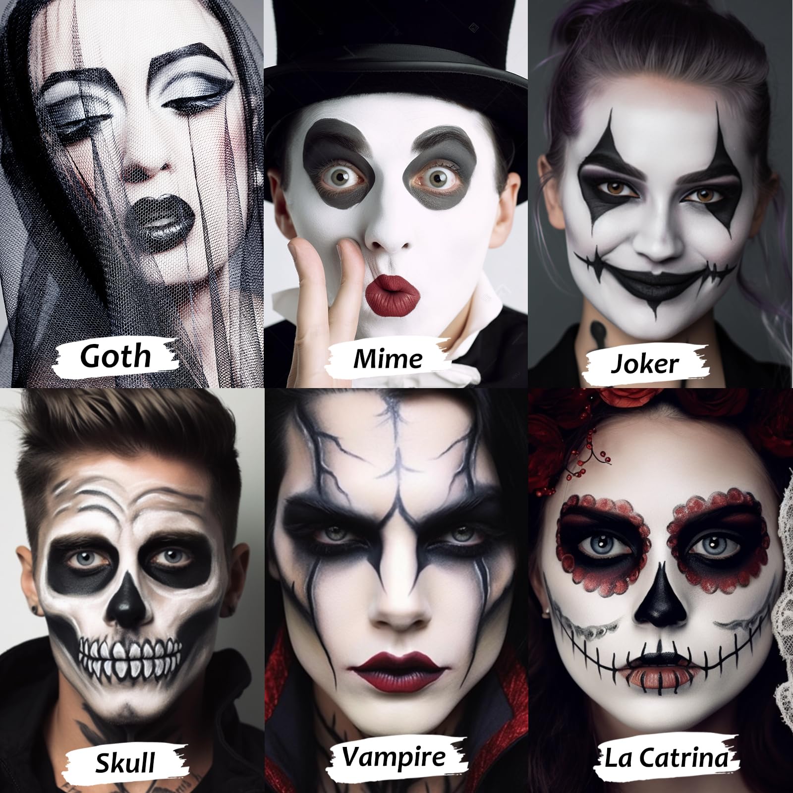 UCANBE lifestyle Halloween makeup scene showcasing dramatic results