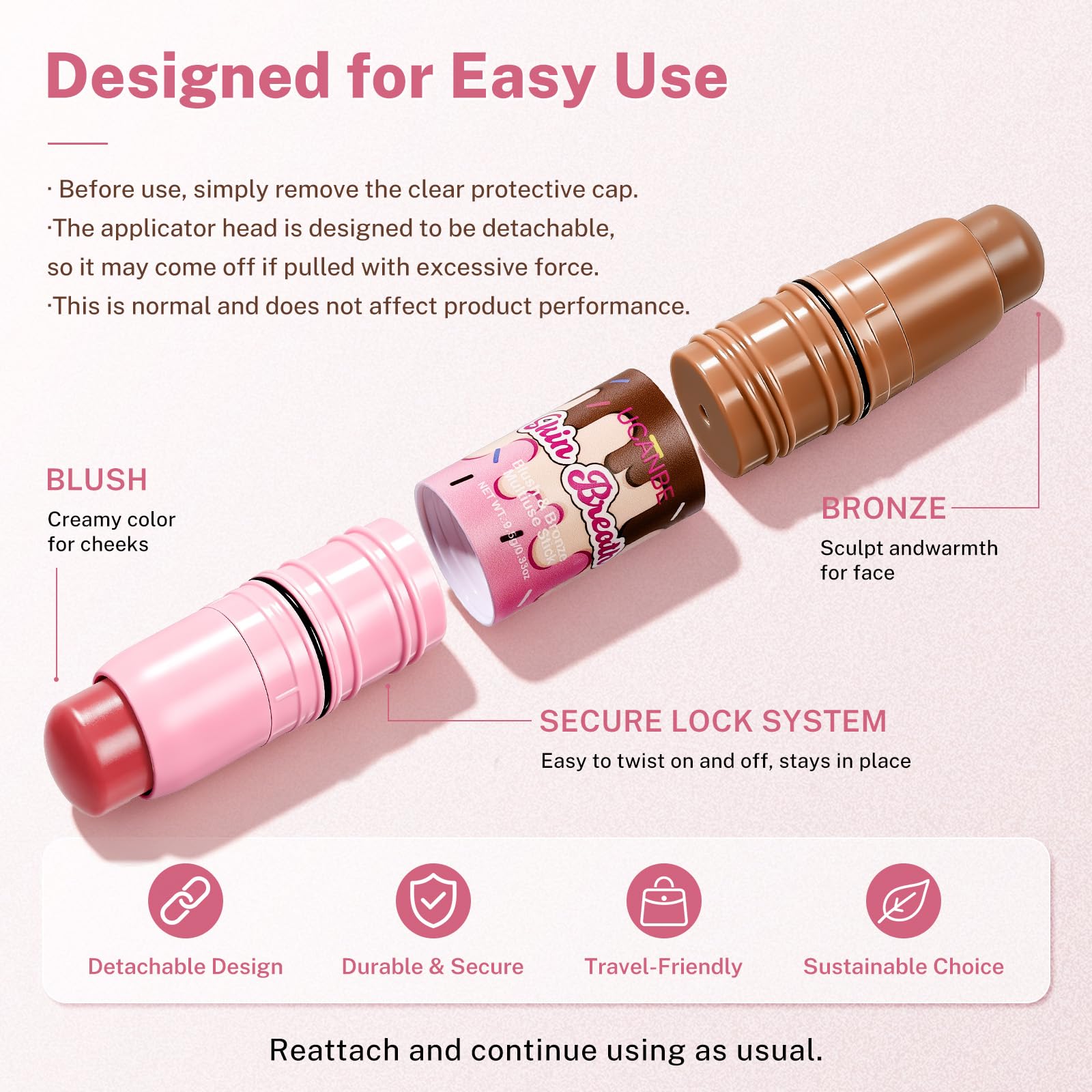 UCANBE lifestyle image model wearing Blooming Rose showing radiant, natural glow