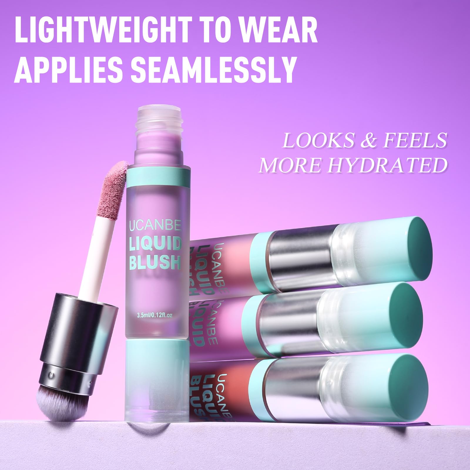 UCANBE lifestyle travel pouch scene showing mess-free portable makeup benefit