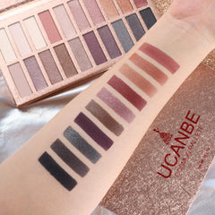 UCANBE matte swatch comparison showing even pigmentation and soft blending