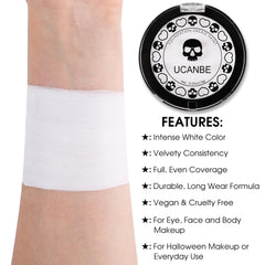 UCANBE pot open close-up texture, creamy-to-matte finish visible for blending
