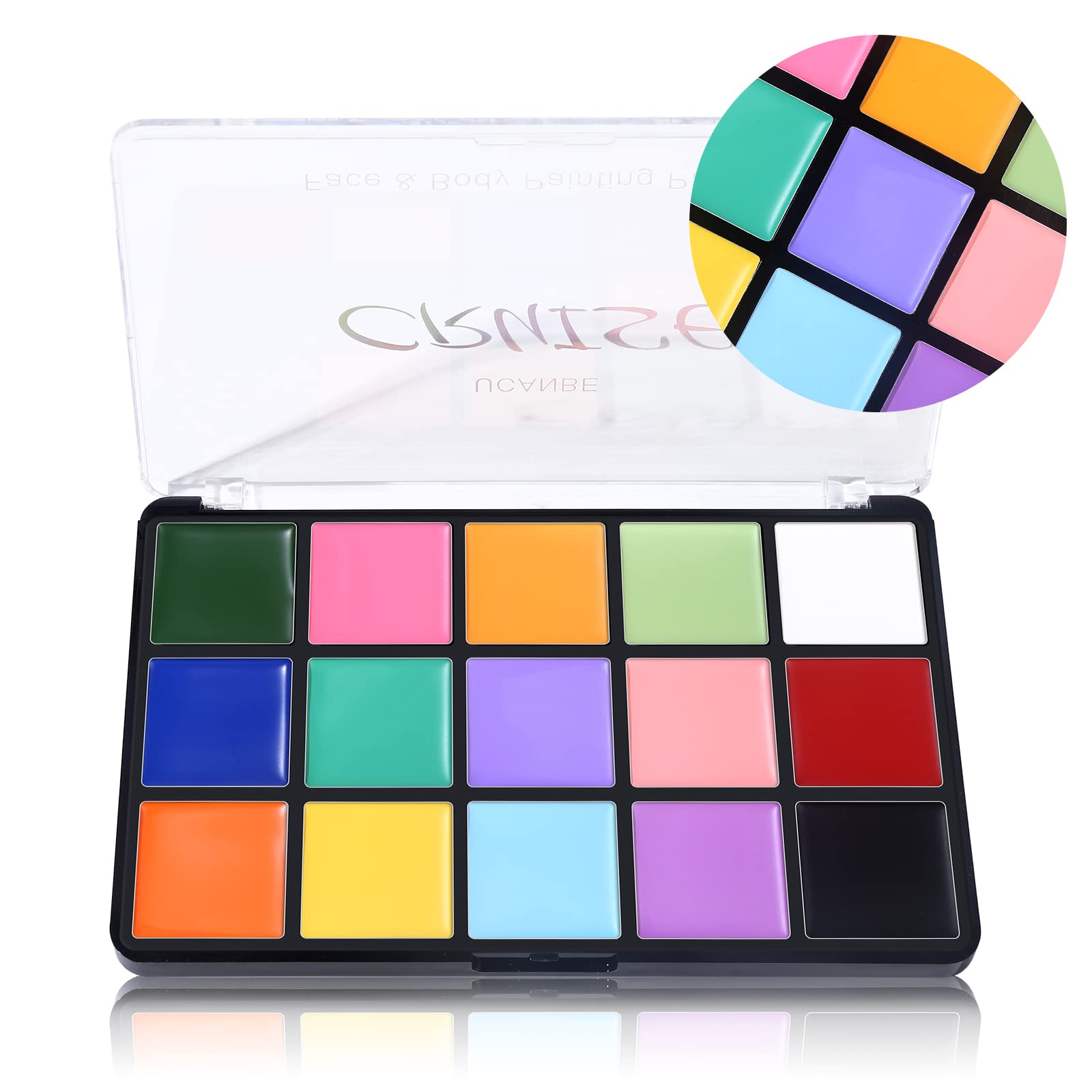 UCANBE paint texture close-up showing smooth oil formula for easy blending