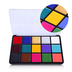 UCANBE paint swatches on forearm showing blendable pigments and vibrant payoff