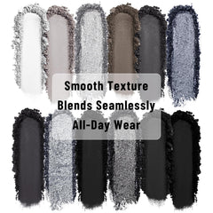 UCANBE open palette with 12 shades displayed for versatile eye looks