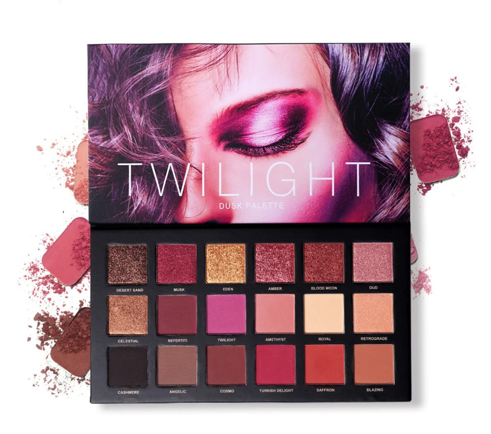 UCANBE palette open front view showing 18 shades and easy selection benefit