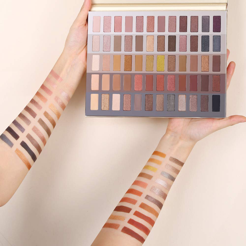 UCANBE open palette displaying all sixty shades for versatile makeup looks