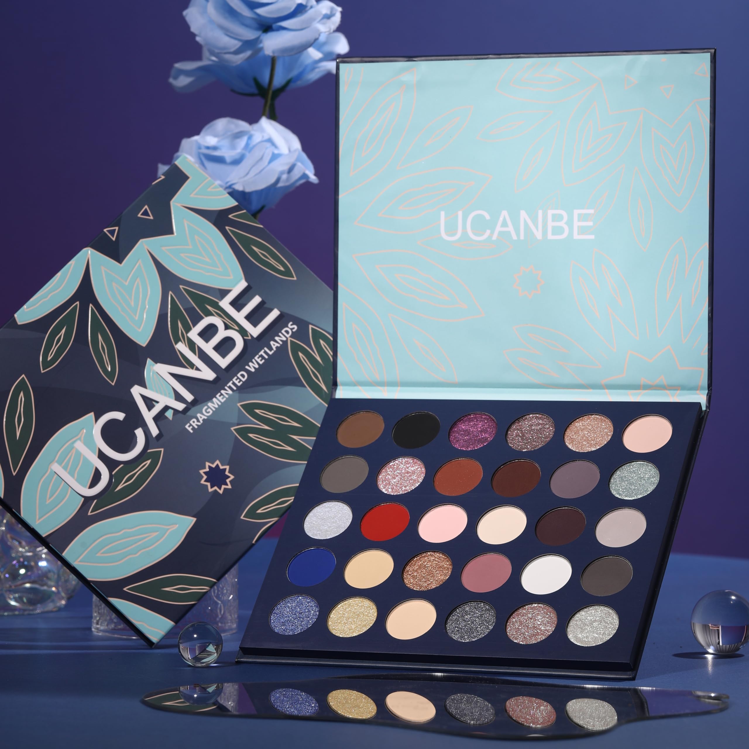 UCANBE open palette with visible pans demonstrating shade variety