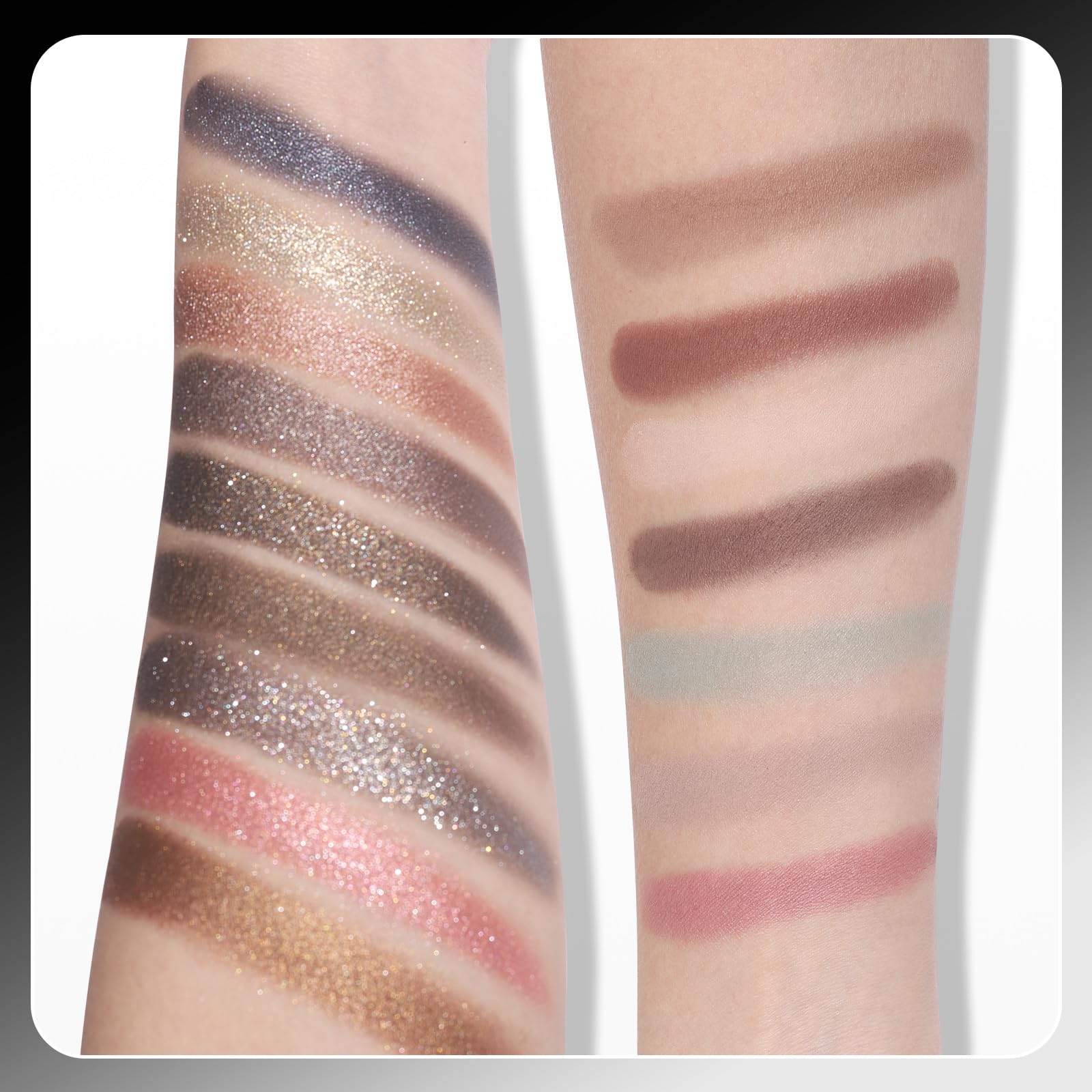 UCANBE palette beside common items showing compact travel-friendly size