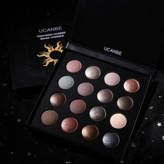UCANBE close-up of baked eyeshadow texture showing smooth blendability