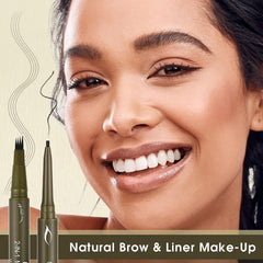 UCANBE in-use eyeliner application showing smooth gel line for defined eyes
