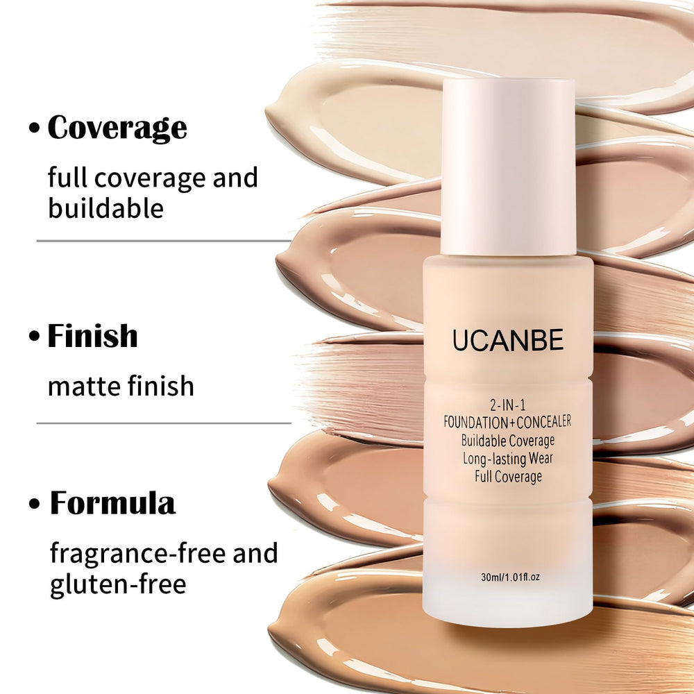UCANBE pump dispensing foundation highlighting controlled, mess-free use