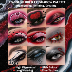 UCANBE warm-toned right shades detail for vivid red and burgundy payoff