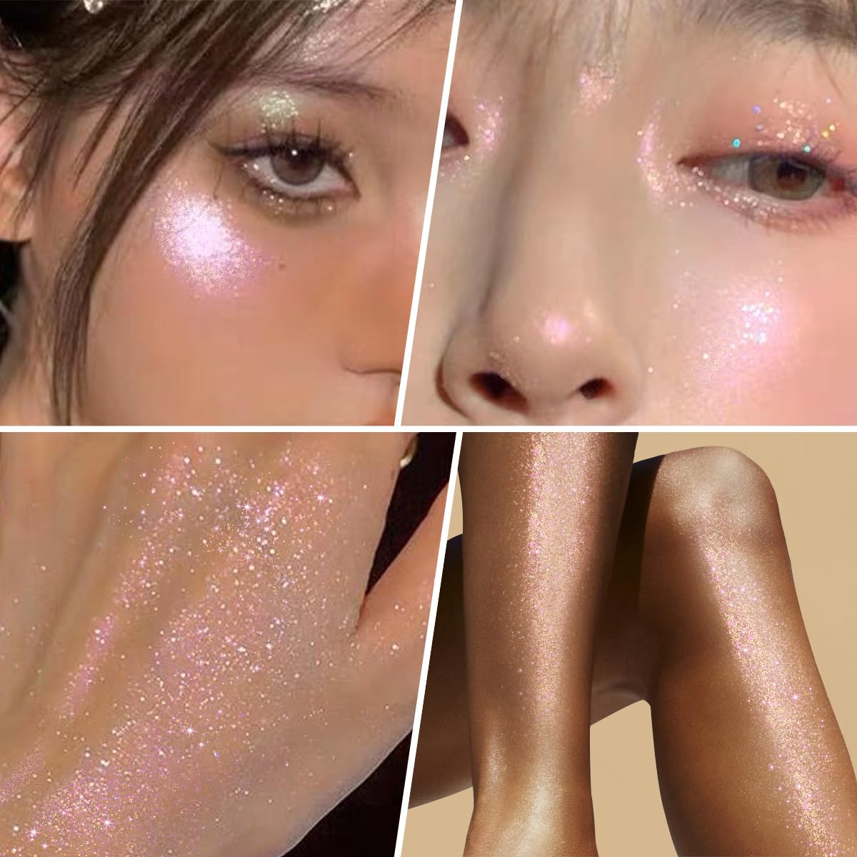 UCANBE highlighting collarbone application for enhanced glow and photogenic benefit