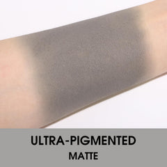 UCANBE shimmer and glitter swatches on arm illustrating intense payoff benefit