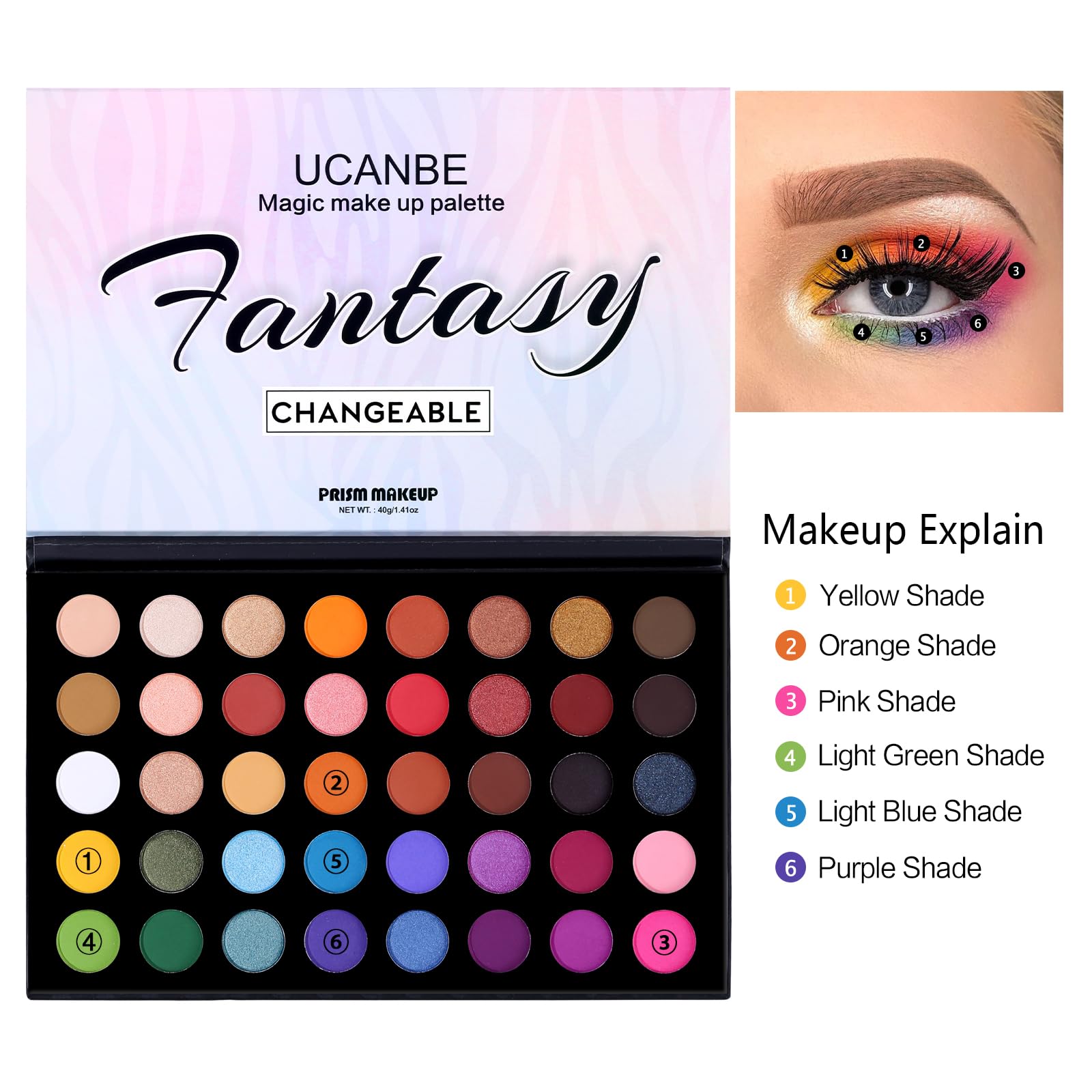 UCANBE palette held in hand to show compact size and portable convenience