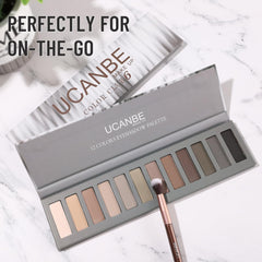 UCANBE palette held in hand to show compact size and travel convenience
