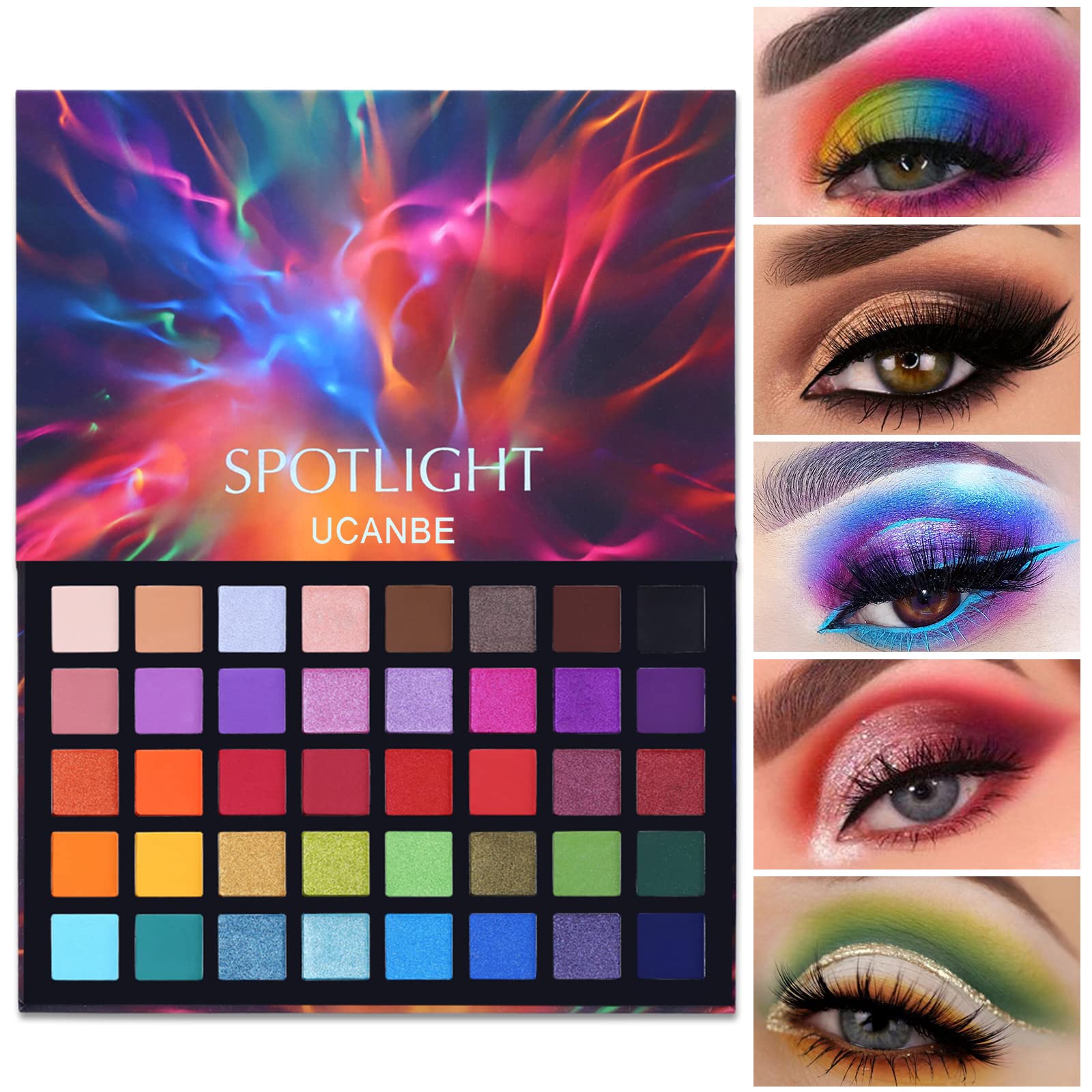 UCANBE open palette front view shows 40 shades for versatile looks