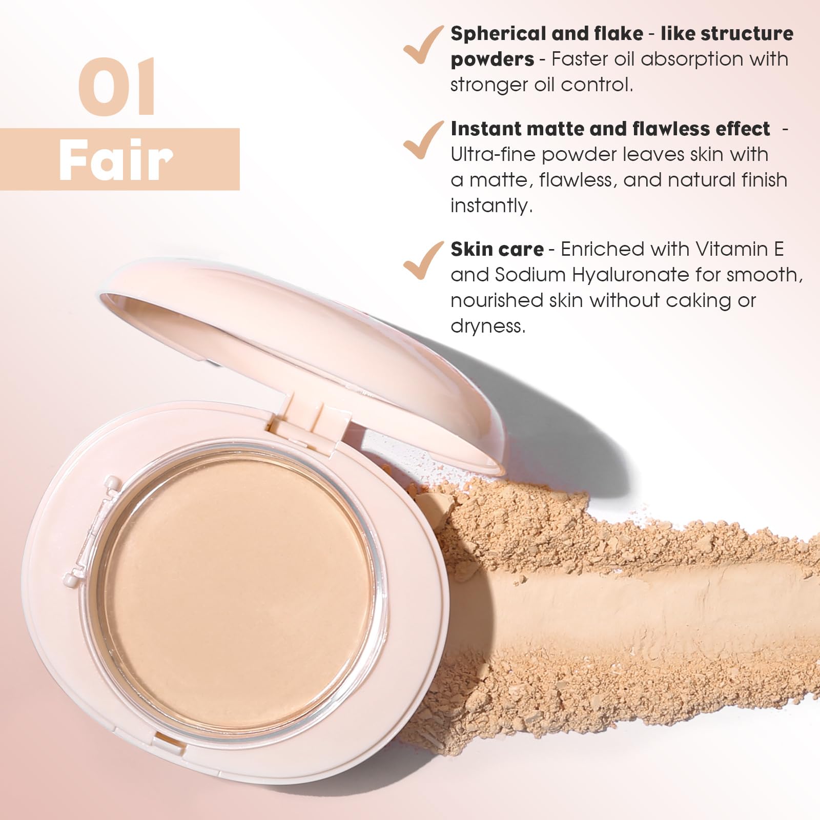 UCANBE swatch on fair skin tone illustrating even coverage and oil control