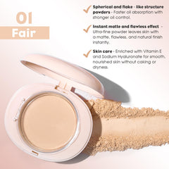 UCANBE swatch on fair skin tone illustrating even coverage and oil control