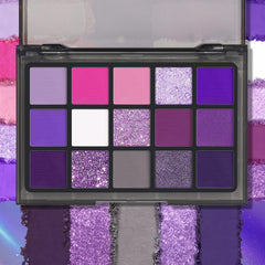 UCANBE swatches on arm displaying pigmentation and blendability across light to deep violet shades
