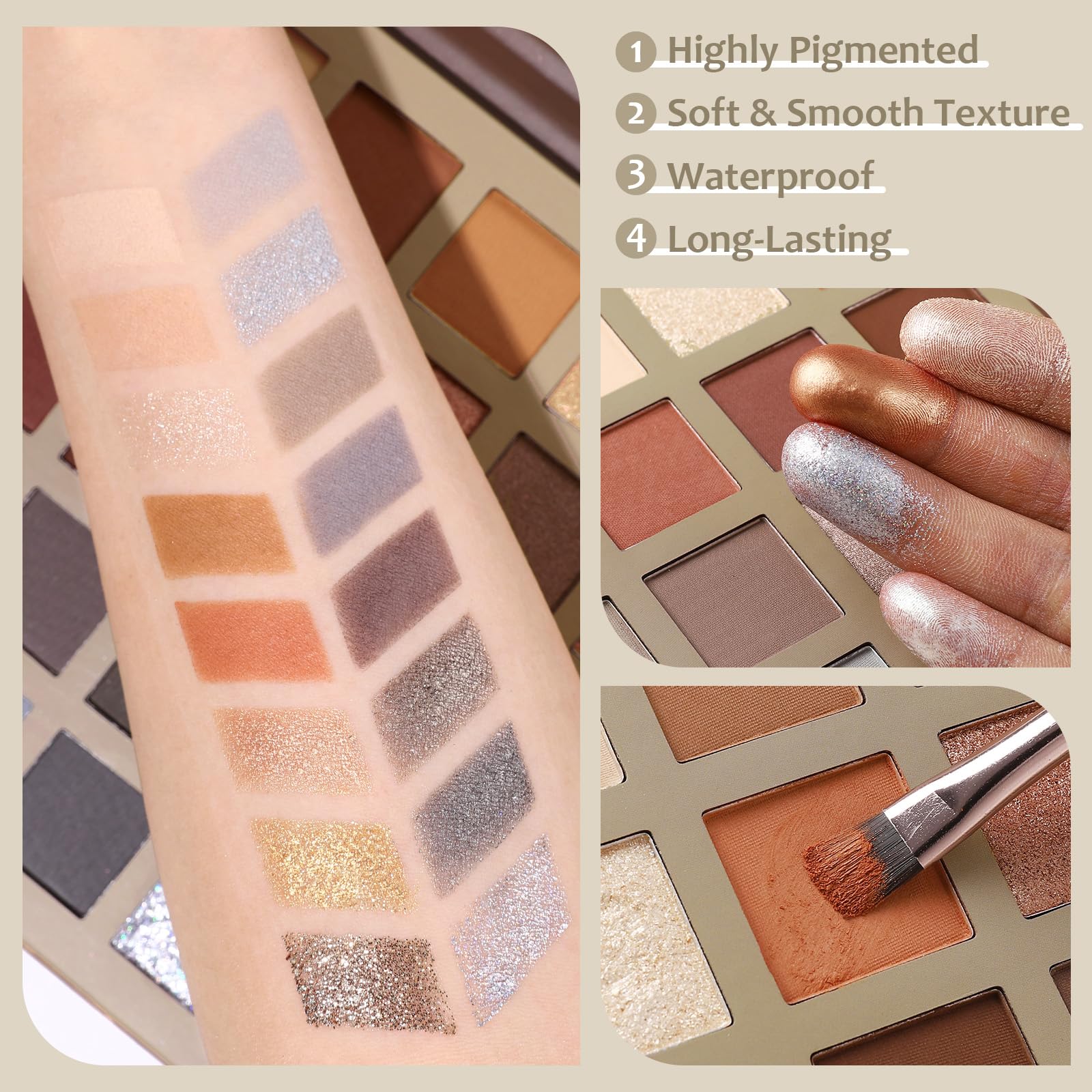 UCANBE arm swatches showing pigment payoff and shade range benefit