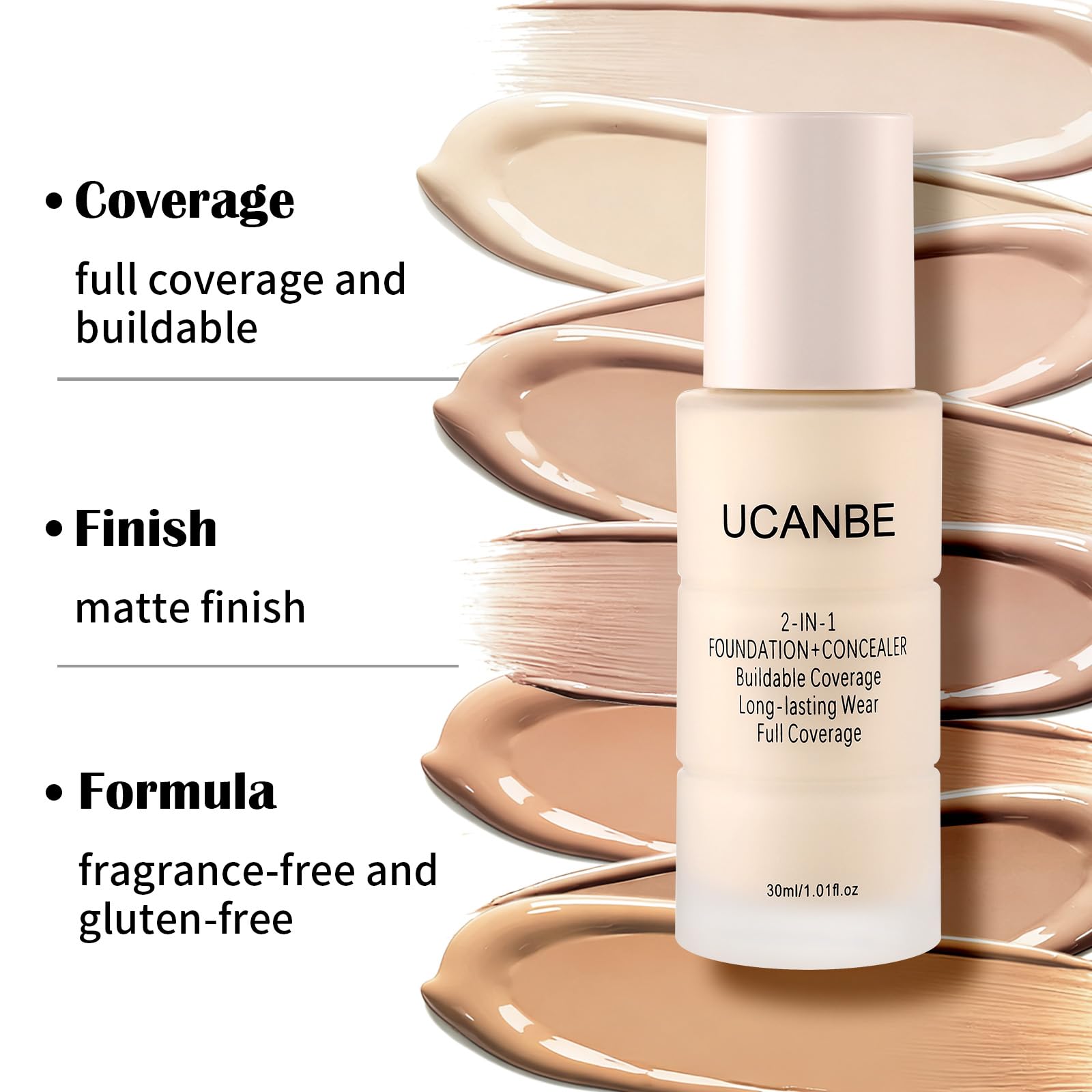 UCANBE smooth formula texture close-up hydrates while mattifying benefit