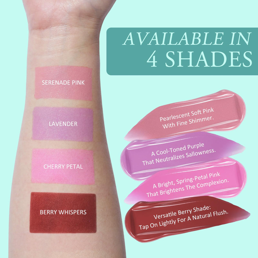 UCANBE texture drop on skin showing lightweight buildable finish benefit