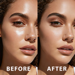 UCANBE mist particles mid-air demonstrating lightweight coverage benefit