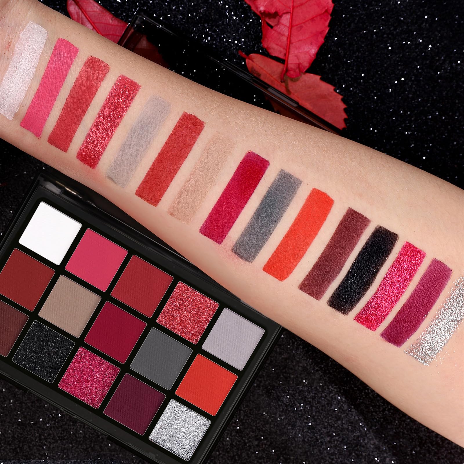 UCANBE eyeshadow application on model for costume-ready intense color