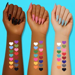 UCANBE swatches on arm showing true-to-pan vibrancy for cosplay benefit