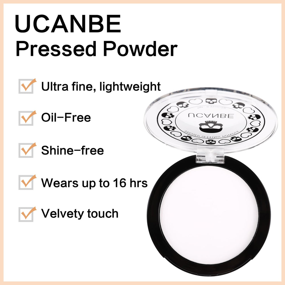 UCANBE open compact revealing pressed white powder for long wear