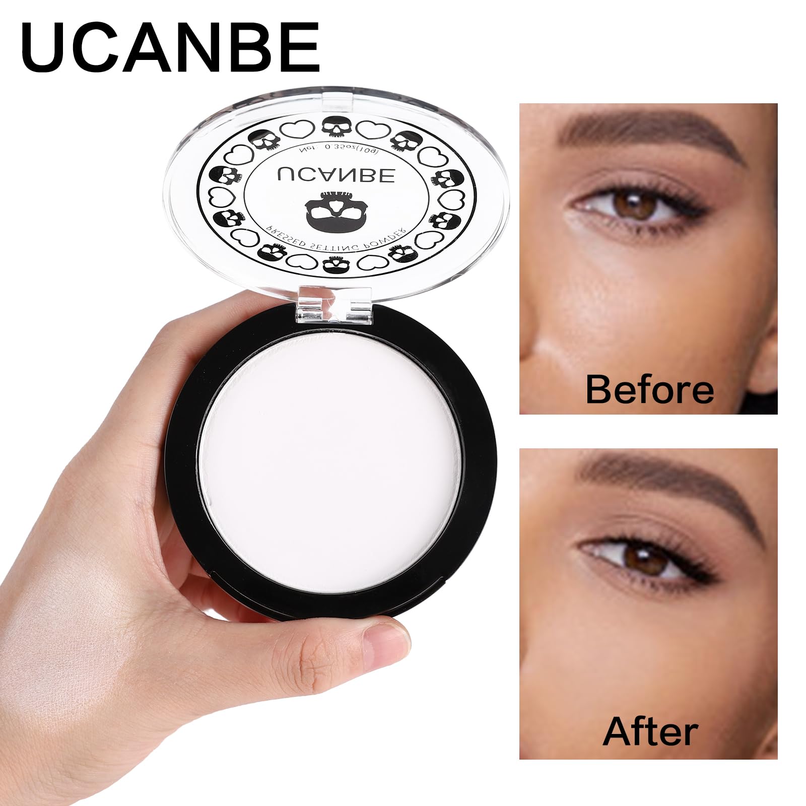 UCANBE puff applicator with powder for quick touch-up convenience