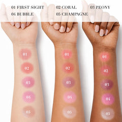 UCANBEMAKEUP open palette with visible particles showing fine-milled ingredients and lasting sheen