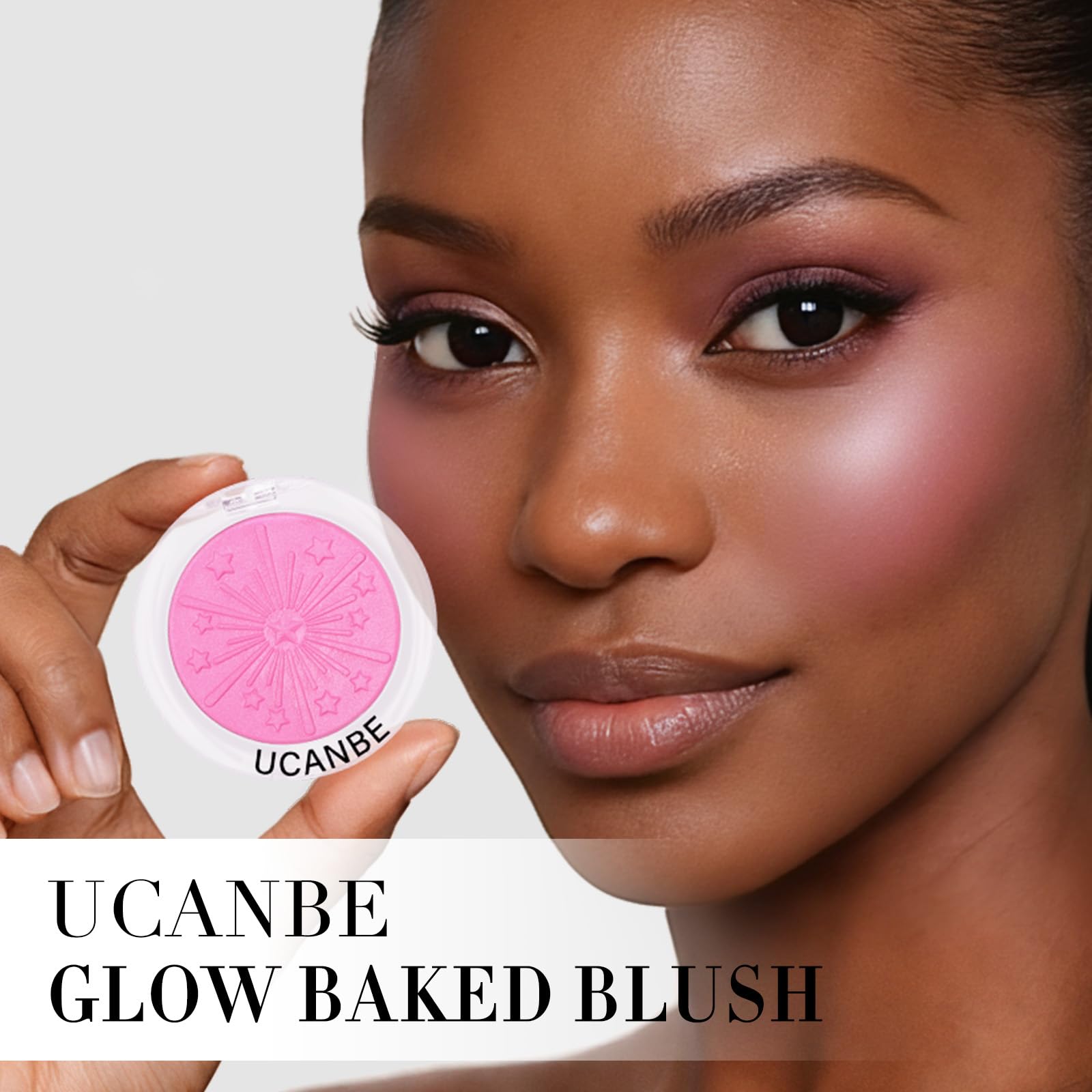 UCANBEMAKEUP compact in hand illustrating size and travel-friendly convenience