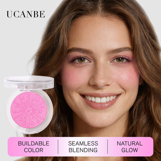 UCANBEMAKEUP embossed star detail close-up highlighting silky texture and blendability