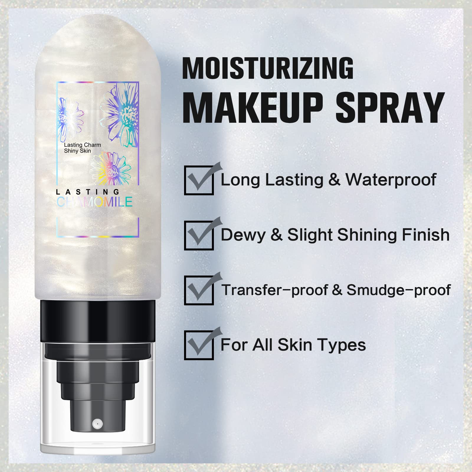 UCANBEMAKEUP nozzle close-up demonstrating fine atomizer for even application and coverage