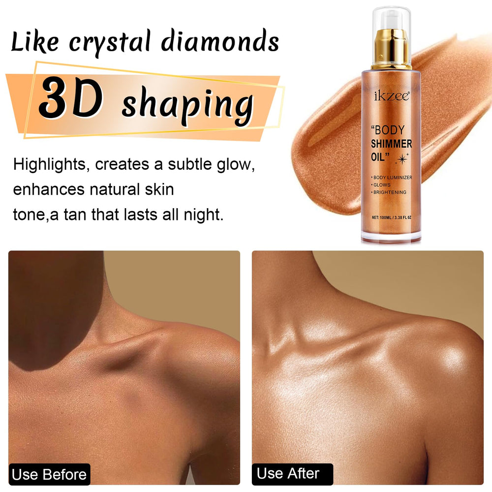 UCANBEMAKEUP highlighted shoulder and collarbone showing bronzed radiance benefit