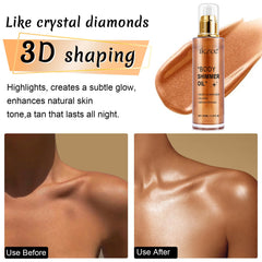 UCANBEMAKEUP highlighted shoulder and collarbone showing bronzed radiance benefit