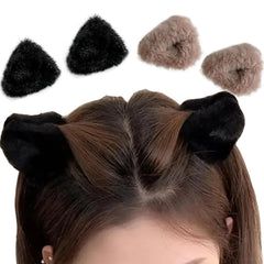 UCCASA front view of four cat ear clips showing colors and cute design benefit