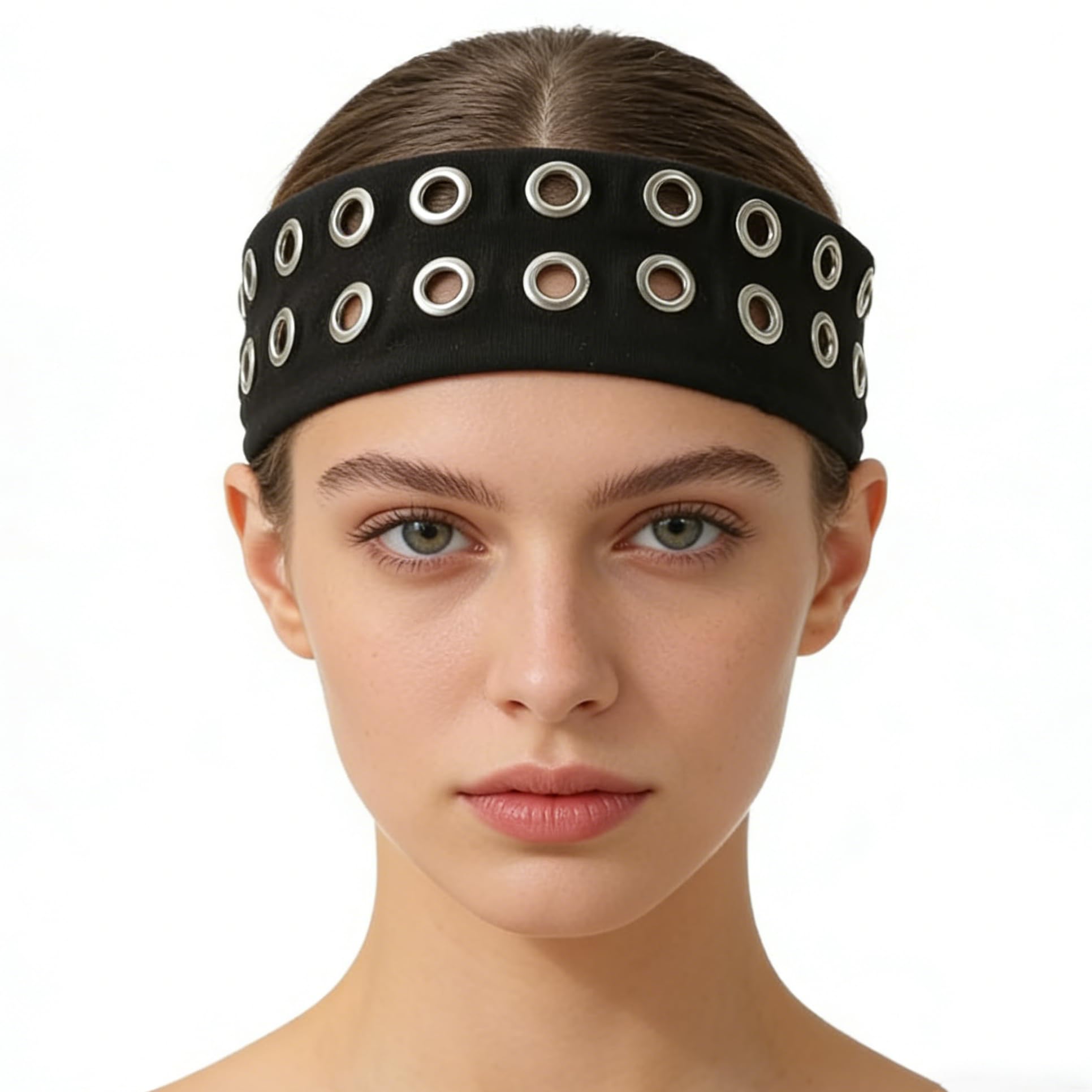 Uchyius two headbands black and grey showing color options benefit