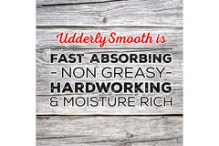 Udderly Smooth dollop on fingertip showing rich cream for targeted care